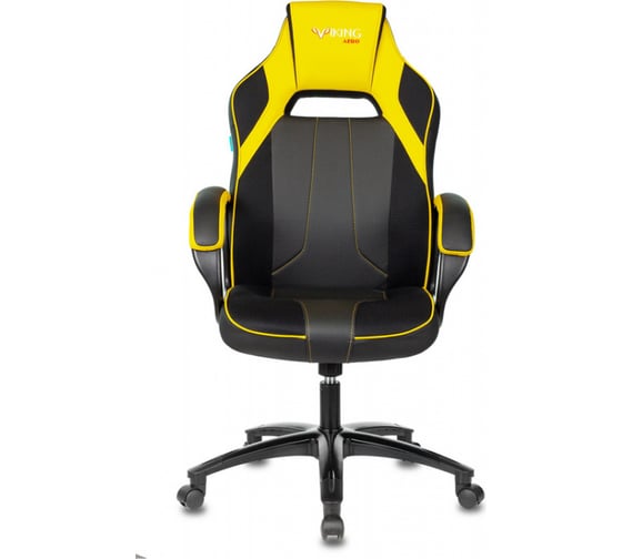 Игровое компьютерное кресло ZOMBIE VIKING 2 AERO черный/желтый экокожа/ткань VIKING 2 AERO YELLOW