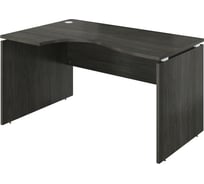 Стол Монолит Дублин криволинейный левый (1400x900x750) Дерево карбон12 ДБ05.12