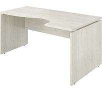 Стол Монолит Дублин криволинейный правый (1600x900x750) Скандинавское дерево белое38 ДБ08.38