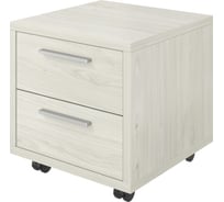 Тумба Монолит Дублин выкатная (2 ящика) (450x450x456) (ДБ16_1+ДБ16_2) Скандинавское дерево белое38 ДБ16.С38