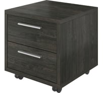 Тумба Монолит Дублин выкатная (2 ящика) (450x450x456) (ДБ16_1+ДБ16_2) Дерево карбон12 ДБ16.С12