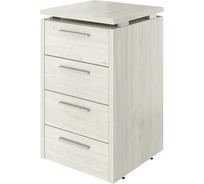 Тумба Монолит Дублин приставная (4 ящика с замком) (450x450x750) (ДБ13_1+ДБ13_2+ДБ14) Скандинавское дерево белое38 С ДБ44.С38