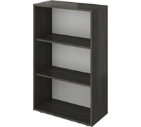 Стеллаж Монолит Канцлер низкий (700x338x1135) Дерево карбон12 КЦ13.12