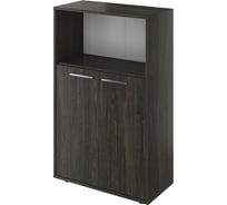 Шкаф Монолит Канцлер никзий 1 откр. полка (700x338x1135) (КЦ13+КЦ17_2) Дерево карбон12 КЦ37.12