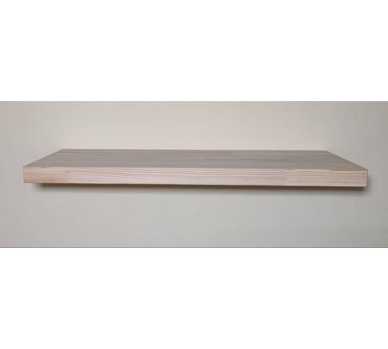 Полка MW 40x250x2300 мм, парящая, сорт Экстра лиственница, сращенная с крепежом ПЛСР-40-250-2300
