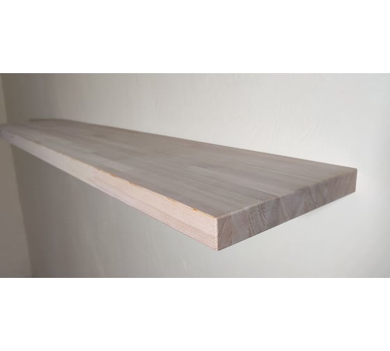 Полка MW 40x250x2400 парящая, сорт Экстра, лиственница, сращенная, с крепежом ПЛСР-40-250-2400