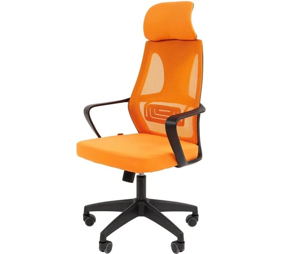 Офисное кресло Chairman CH636 черный пластик, оранжевый 00-07146008