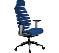 Кресло Riva Chair RCH Shark серый пластик/синяя ткань 26-21 УЧ-00000697