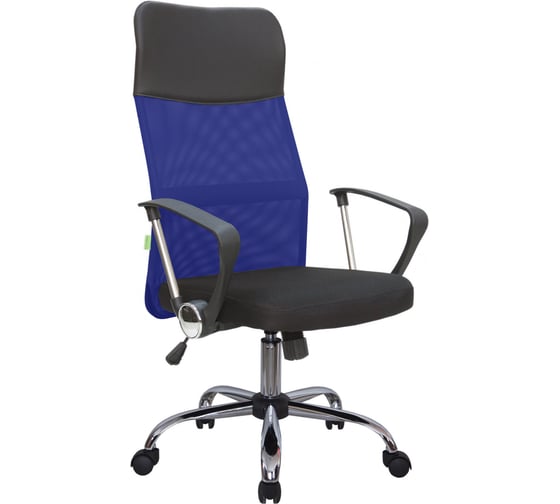 Кресло Riva Chair RCH 8074 чёрная ткань/синяя сетка УЧ-00000052