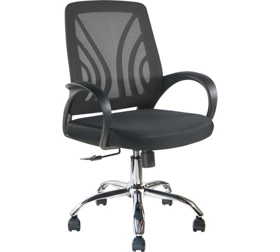 Кресло Riva Chair RCH 8099E чёрная сетка/хромированная крестовина УЧ-00001031