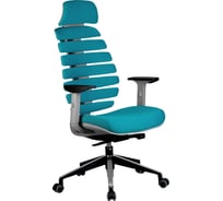 Кресло Riva Chair RCH Shark серый пластик/лазурная ткань 26-30 УЧ-00000700