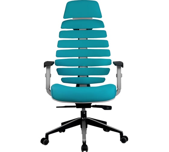 Кресло Riva Chair RCH Shark серый пластик/лазурная ткань 26-30 УЧ-00000700