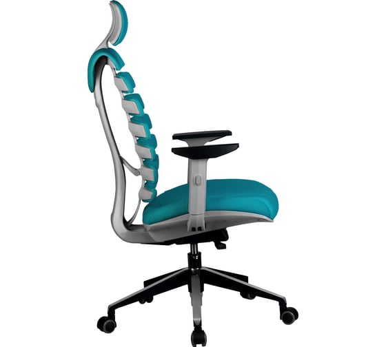 Кресло Riva Chair RCH Shark серый пластик/лазурная ткань 26-30 УЧ-00000700