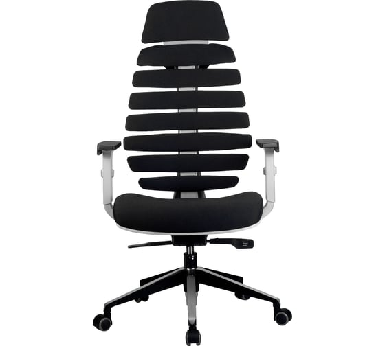 Кресло Riva Chair RCH Shark серый пластик/чёрная ткань 26-28 УЧ-00000698