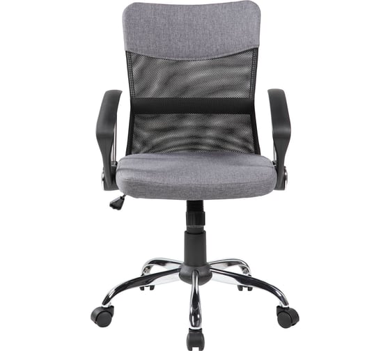 Кресло Riva Chair RCH 8005 серая ткань/чёрная сетка УЧ-00000075