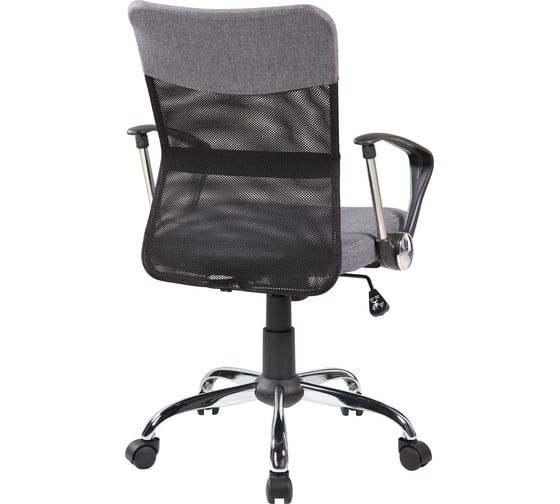 Кресло Riva Chair RCH 8005 серая ткань/чёрная сетка УЧ-00000075
