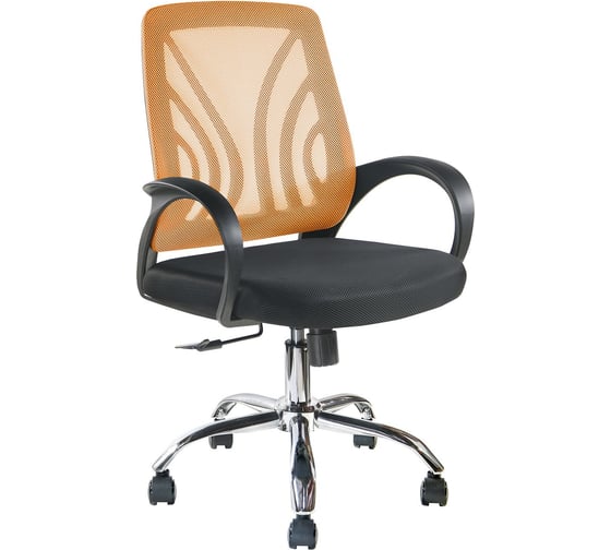 Кресло Riva Chair RCH 8099E оранжевая сетка/хромированная крестовина УЧ-00001033 1