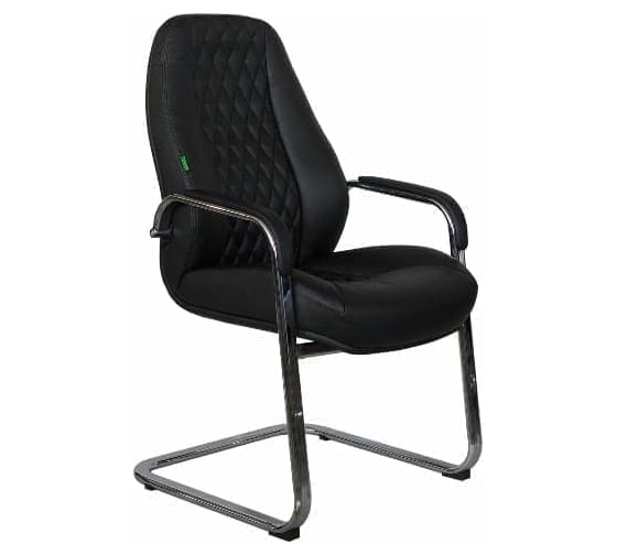 Кресло Riva Chair RCH F385 натуральная кожа черный А8 УЧ-00000524