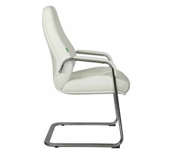 Кресло Riva Chair RCH F385 натуральная кожа белый 6207 УЧ-00000525