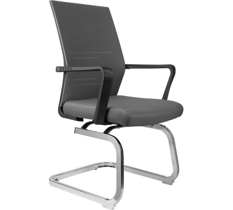 Кресло Riva Chair RCH G818 серая сетка, на полозьях, крутящееся УЧ-00000870