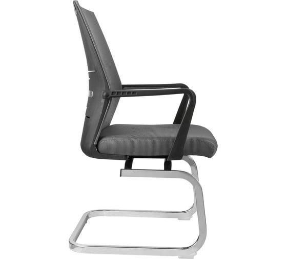 Кресло Riva Chair RCH G818 серая сетка, на полозьях, крутящееся УЧ-00000870