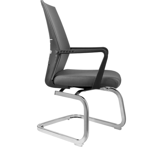 Кресло Riva Chair RCH G818 серая сетка, на полозьях, крутящееся УЧ-00000870