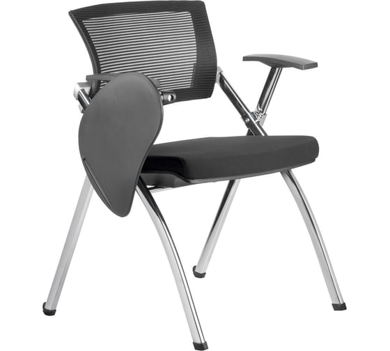 Кресло Riva Chair RCH 462TEC чёрное складное хром с пюпитром УЧ-00000953 1