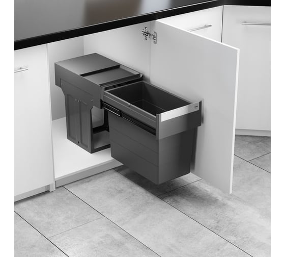 Система выдвижная ALVEUS AS Tandem 28 40 с одним ведром 28 л, цвет темно-серый 3666911