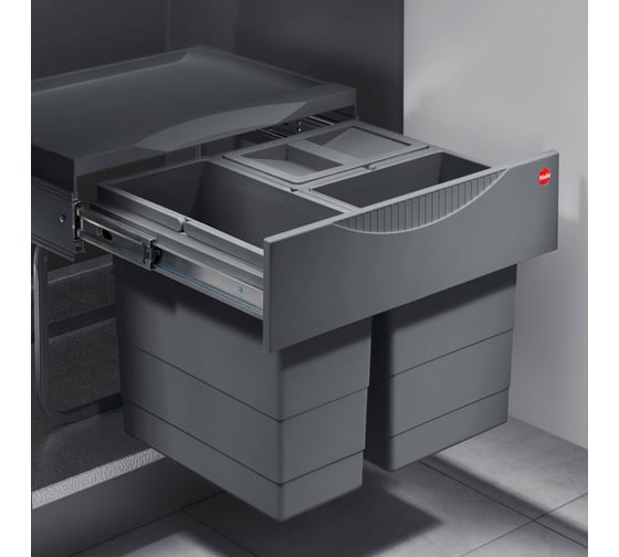 Система выдвижная ALVEUS AS Raumspar Tandem S 50 см, 1x12л/2x8л, 1 пластик.крышка 3644911