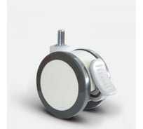 Колесо мебельное для медицинского оборудования MFK-TORG с болтом M10, с тормозом, 50 мм, (EQ05 ZKP 50 F) EQ05-ZKP-50-F-M10