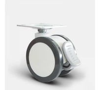 Колесо мебельное для медицинского оборудования MFK-TORG с тормозом, 50 мм, (EQ01 ZKP 50F) EQ01-ZKP-50F