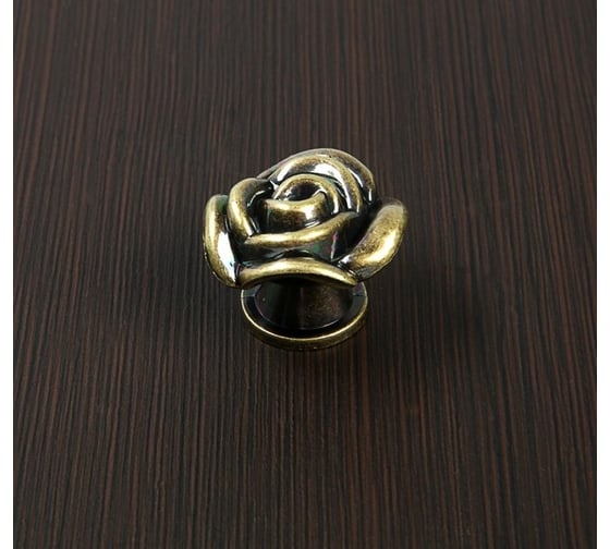 Ручка кнопка TUNDRA Rose 01 цвет бронза 4647191