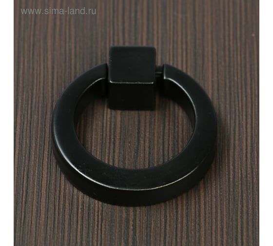 Ручка кнопка ТУНДРА РК045BL черная 4440638