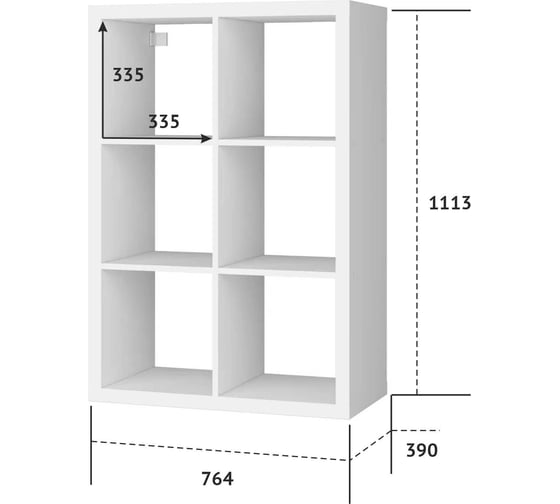 Стеллаж Комфорт-Питер 77x112, цвет Белый, 290 Белый шагрень 950205290