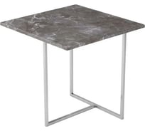 Журнальный стол Мебелик Бекко серый мрамор/хром 1193