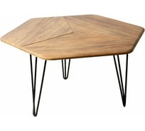 Журнальный стол Мебелик Олдем дуб американский/чёрный 5009