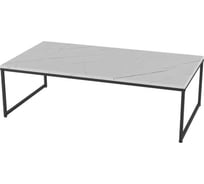 Журнальный стол Мебелик Инсайд белый мрамор/черный 6730