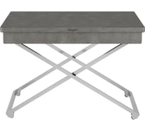 Трансформируемый универсальный стол Мебелик АНДРЭ Менсола серый бетон/хром 4782