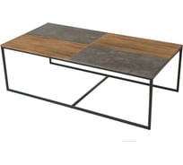 Журнальный стол Мебелик Фьюжн дуб американский/серый бетон 5012