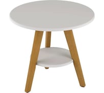 Журнальный стол Мебелик ХОГ белый/дуб светлый 3610 5553