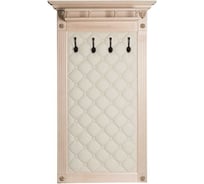 Вешалка в прихожую Мебелик Сильвия Н3 экокожа молочный/белый ясень 2048