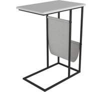 Придиванный стол Мебелик Бали белый/черный 6719