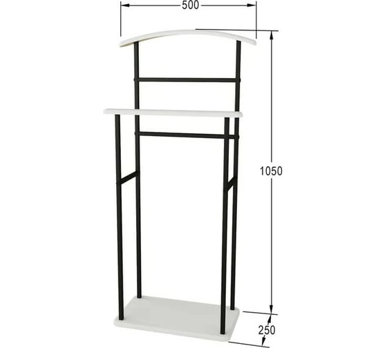 Костюмная вешалка Мебелик Элдридж Loft белый 6704