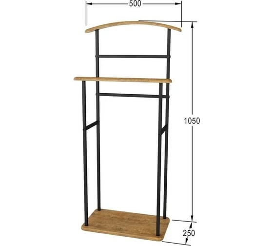 Костюмная вешалка Мебелик Элдридж Loft дуб американский 6706