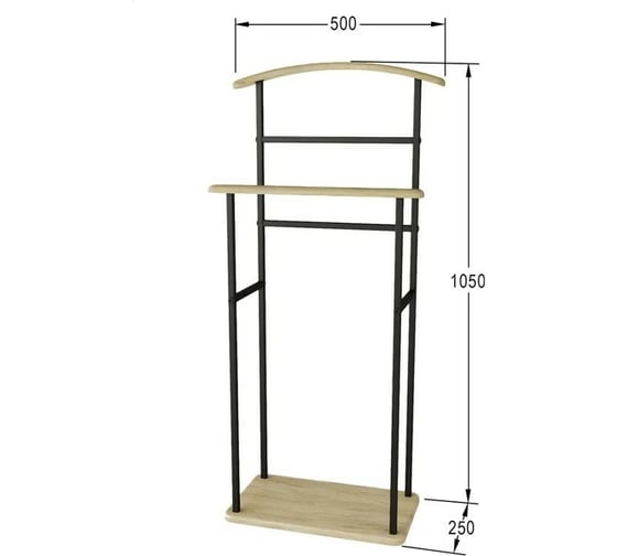 Костюмная вешалка Мебелик Элдридж Loft дуб сонома 6705