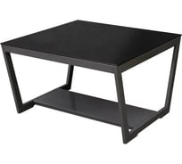 Журнальный стол Мебелик BeautyStyle 1 темный глянец графит/стекло черное 5276