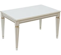 Журнальный стол Мебелик Васко В 81 белый ясень/золото 1700