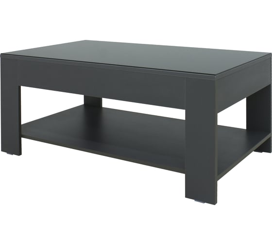 Журнальный стол Мебелик BeautyStyle 26 графит темный U961 стекло черное 4972