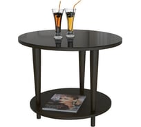 Журнальный стол Мебелик BeautyStyle 10 венге/стекло черное 2489