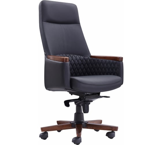 Кресло ОФИСМАГ HAWASAN Desire EX-771, мультиблок, дерево, натуральная кожа, черное 532935